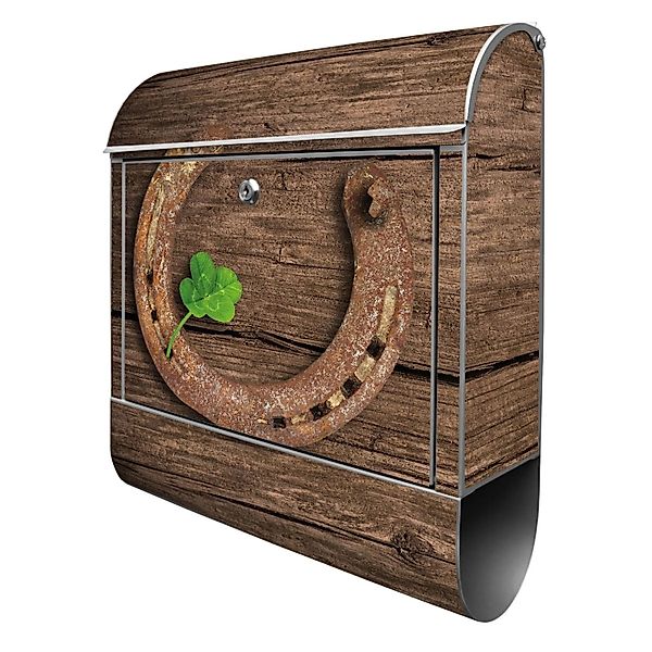 Banjado Design Briefkasten Silber Pulverbeschichtet 39x47x14cm 2 Schlüssel günstig online kaufen