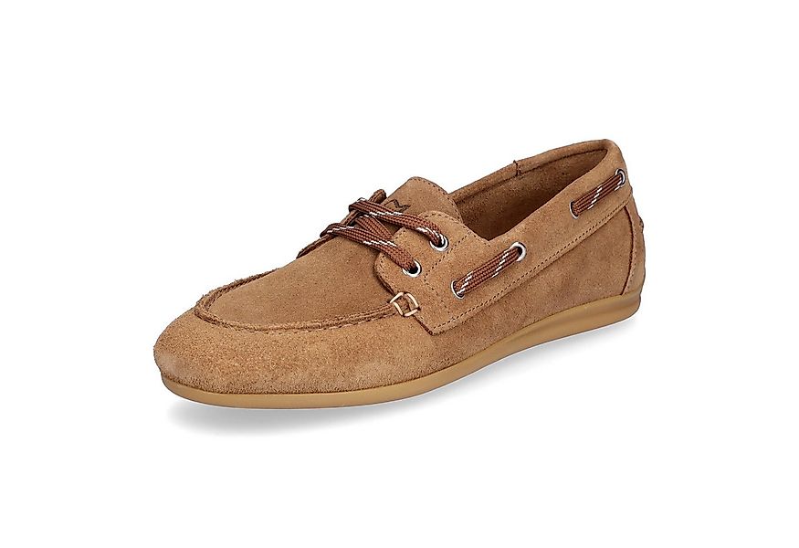 MIDS MELVA Damen Schnürschuh braun aus Velourleder, Loafer im Mokassin-Stil günstig online kaufen