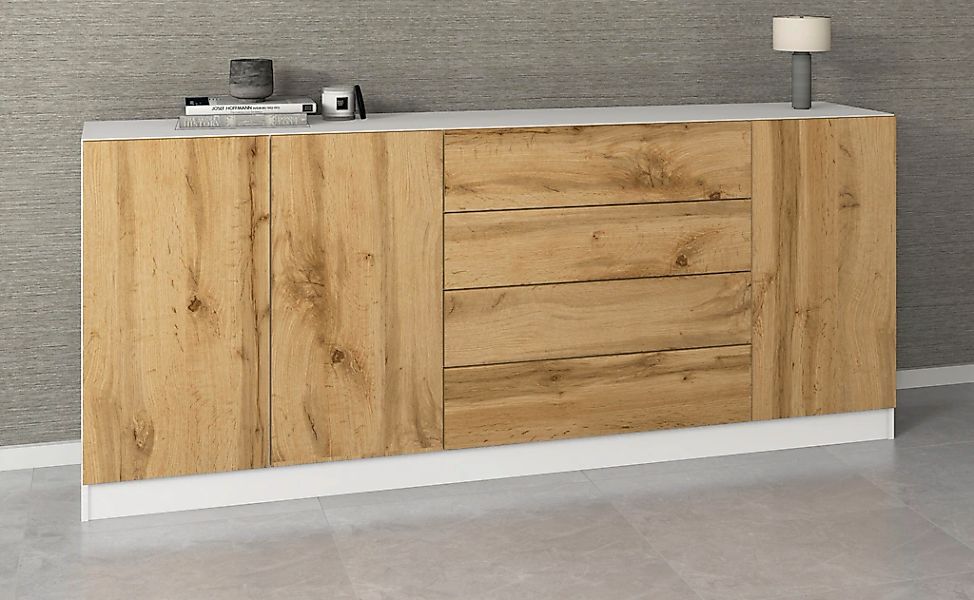 borchardt Möbel Sideboard "Vaasa, Kommode mit 3 Türen und 4 Schubkästen auf günstig online kaufen