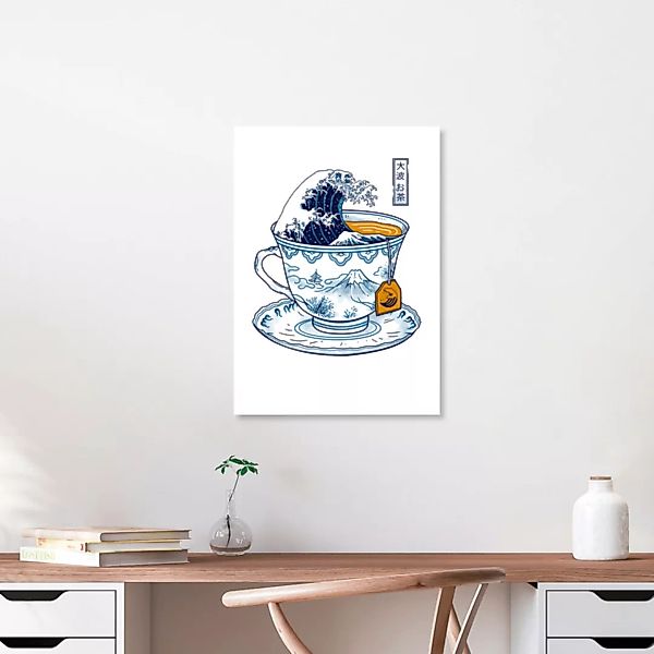 Poster / Leinwandbild - The Great Kanagawa Tea günstig online kaufen