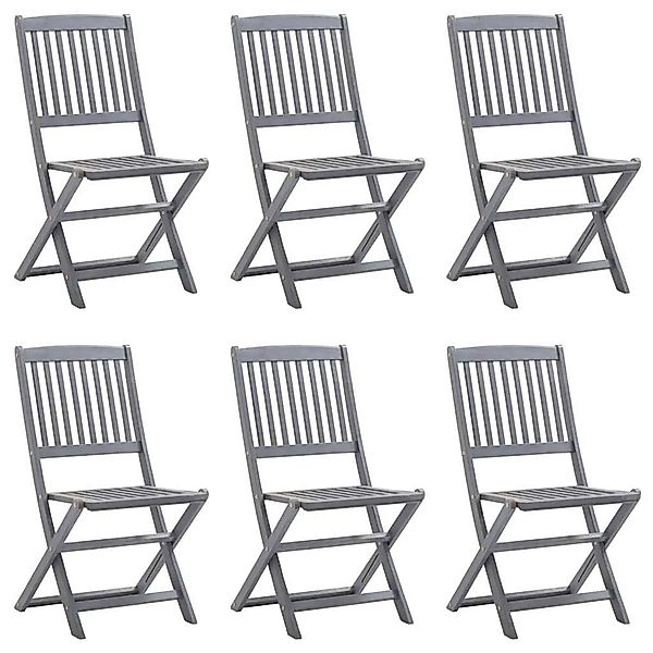 vidaXL Klappbare Gartenstühle 6 Stk Massivholz Akazie 3065520 günstig online kaufen