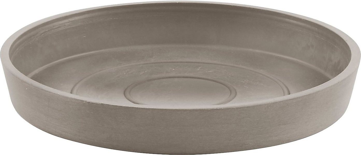 ECOPOTS Blumentopfuntersetzer ROUND SAUCER Taupe, BxTxH: 18x18x2,5 cm günstig online kaufen