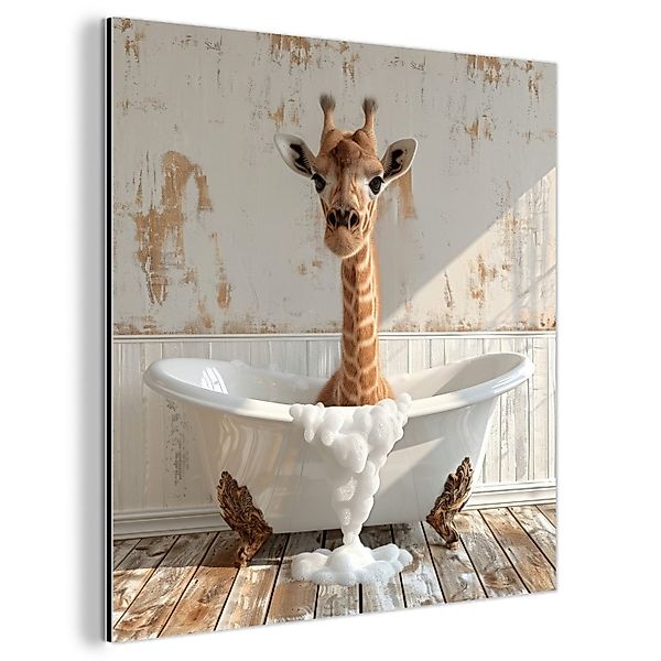 MuchoWow Metallbild Giraffe - Badewanne - günstig online kaufen