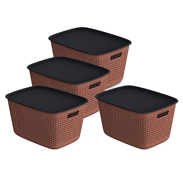 Kreher Aufbewahrungskorb Mehrzweckkorb, Aufbewahrungsbox mit Deckel (Farbe günstig online kaufen