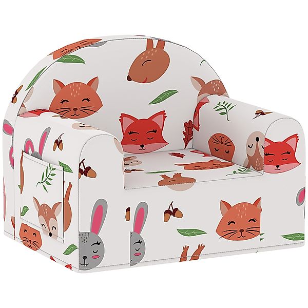 AIYAPLAY Kinder-Sofa mit Fuchsdruck, Kinder-Sofa für 18-36 Monate mit abneh günstig online kaufen