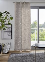 my home Vorhang "FLOWER" Ösen 1 Stk. tlg. Maß: 135 x 235cm, monochrom, in v günstig online kaufen