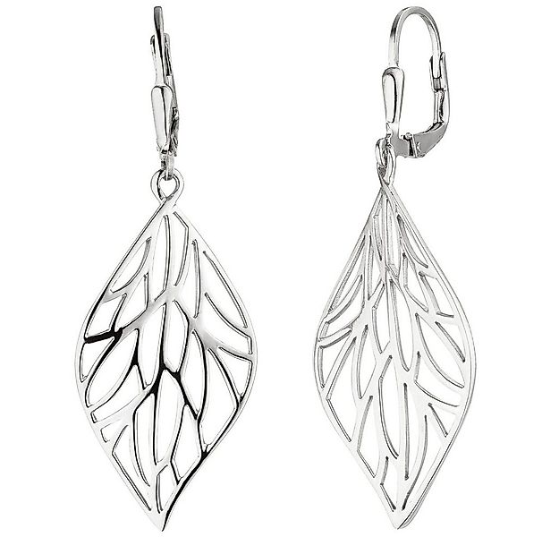 Schmuck Krone Paar Ohrhänger Ohrhänger Blätter, 925 Silber, rhodiniert, Sil günstig online kaufen