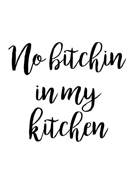 queence Wanddekoobjekt "No bitchin in my kitchen", Stahlschild, Blechschild günstig online kaufen