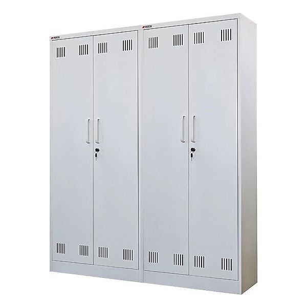 PROREGAL Mega Deal 2x Putzmittelschrank Rhino Metall 2 Türen Abschließbar B günstig online kaufen