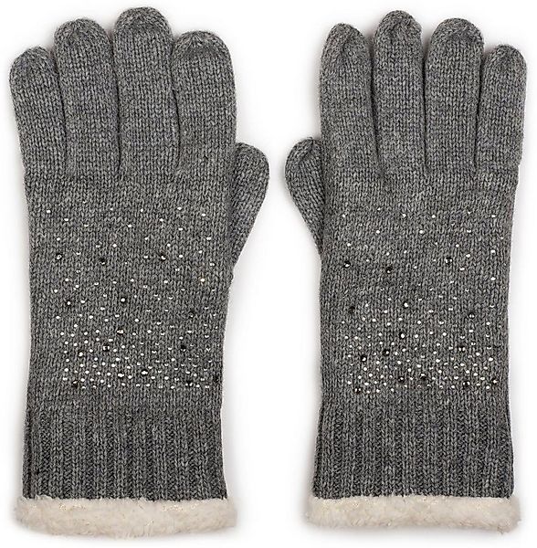 styleBREAKER Strickhandschuhe Strickhandschuhe mit Strass und Fleece (1-St) günstig online kaufen