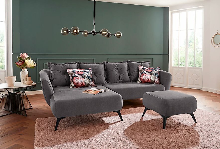 INOSIGN Ecksofa "Baggio romantische Polsterecke, bequem, Breite 277cm, L-Fo günstig online kaufen