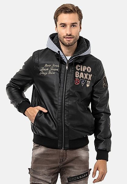 Cipo & Baxx Lederimitatjacke Jacke mit herausnehmbarer Innenjacke günstig online kaufen