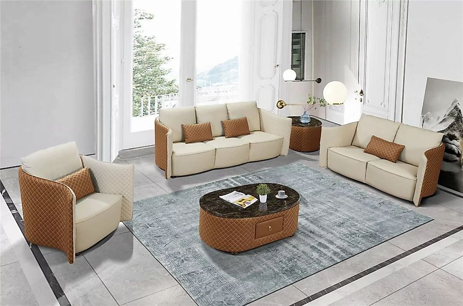 JVmoebel Sofa Sofagarnitur 3+2+1 Sitzer Set Design Sofa Polstermöbel, Made günstig online kaufen