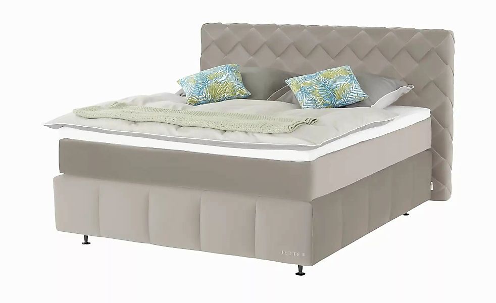 Jette Home Boxspringbett  Braid  ¦ beige ¦ Maße (cm): B: 222 H: 123 Betten günstig online kaufen