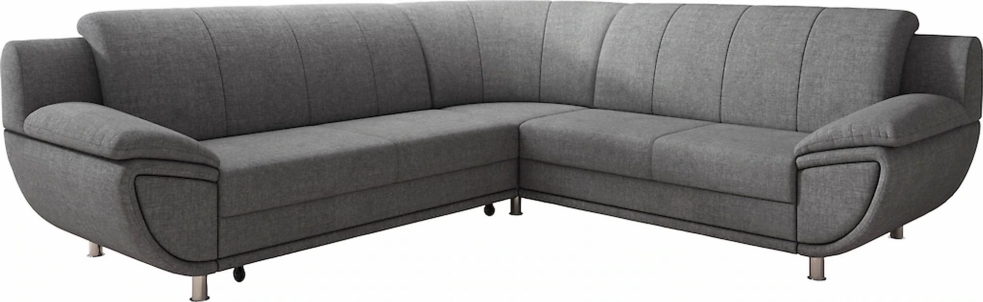 TRENDMANUFAKTUR Ecksofa "Rondo II, zeitlos & elegant, bequeme Armlehnen, L- günstig online kaufen