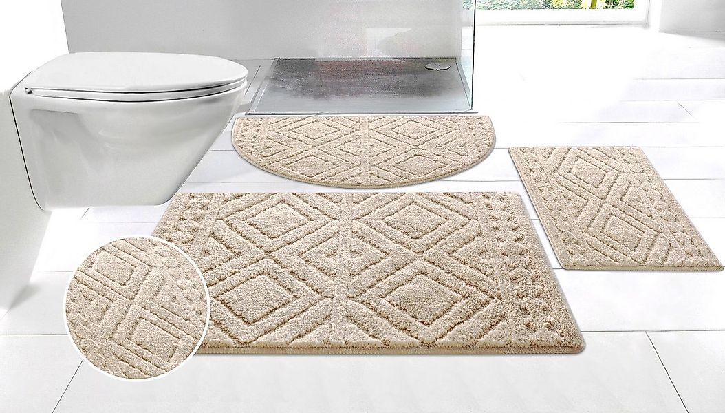 my home Badematte Louvres, Badvorleger, Badezimmer Teppich, Duschvorleger, günstig online kaufen