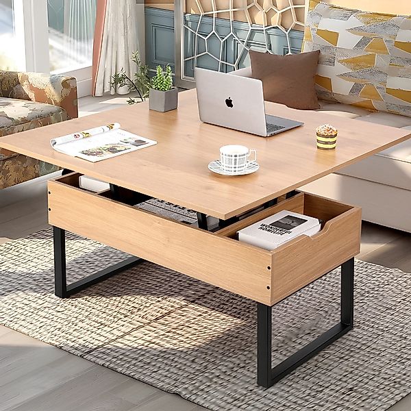 VOWNER Couchtisch Höhenverstellbarer, 3-in-1 Mehrzweck-Wohnzimmertisch, Hol günstig online kaufen