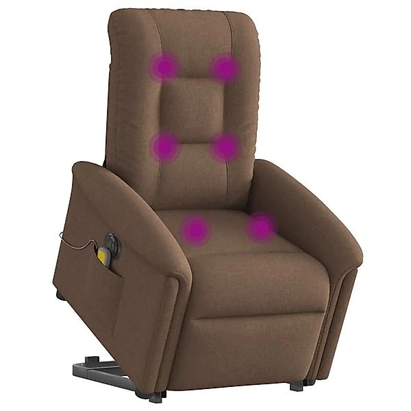 vidaXL Elektrischer Massagesessel mit Aufstehhilfe Braun Stoff 3303288 günstig online kaufen