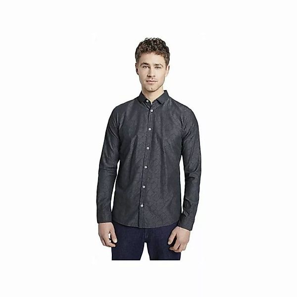 TOM TAILOR Langarmhemd blau normal (1-tlg) günstig online kaufen
