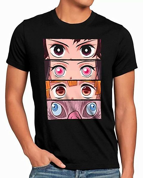 style3 T-Shirt Demon Eyes demon slayer anime japan manga cosplay günstig online kaufen