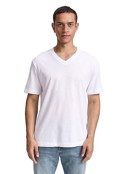 Tom Tailor Herren T-Shirt "DOUBLE PACK V-NECK" - Regular Fit günstig online kaufen
