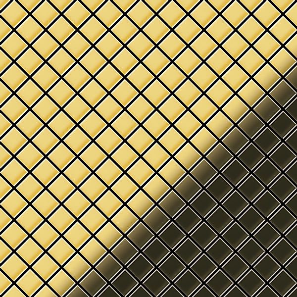 ALLOY Mosaik Fliese Massiv Metall Messing Gewalzt Gold 1,6mm Stark Diamond- günstig online kaufen