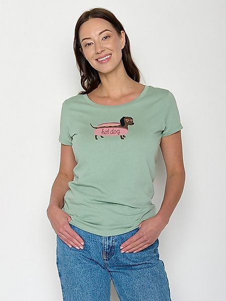 GreenBomb T-Shirt Loves Hot Dog (1-tlg., 1) figurbetont, leicht tailliert, günstig online kaufen