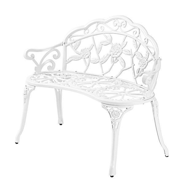 VINGLI Bank Gartenbank Metall Aluminium Rose, günstig online kaufen