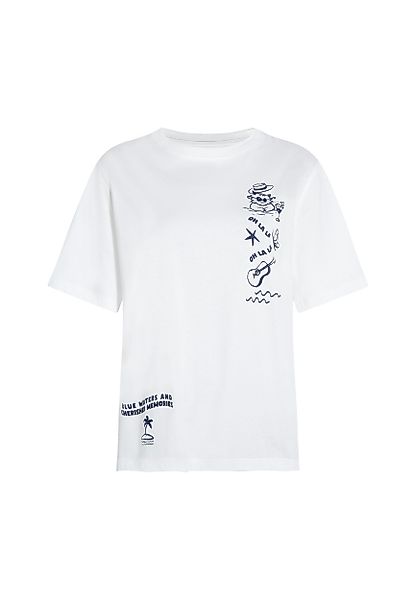 Mavi T-Shirt Strandiges Motiv mit Text günstig online kaufen