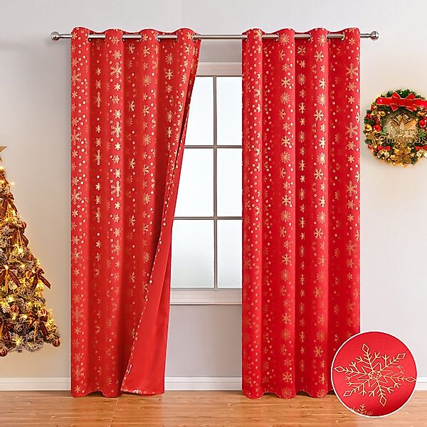 Sunicol Scheibengardine Weihnachten Fenster Vorhang, Verdunkelung, günstig online kaufen