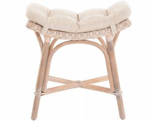 Krines Home Sitzhocker Fußhocker mit geschwungener günstig online kaufen