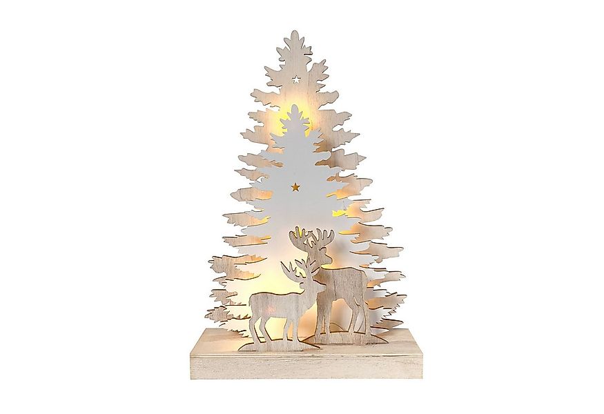 HTI-Living Weihnachtsfigur Beleuchtete Weihnachtsszene Rehe im Winterwald ( günstig online kaufen