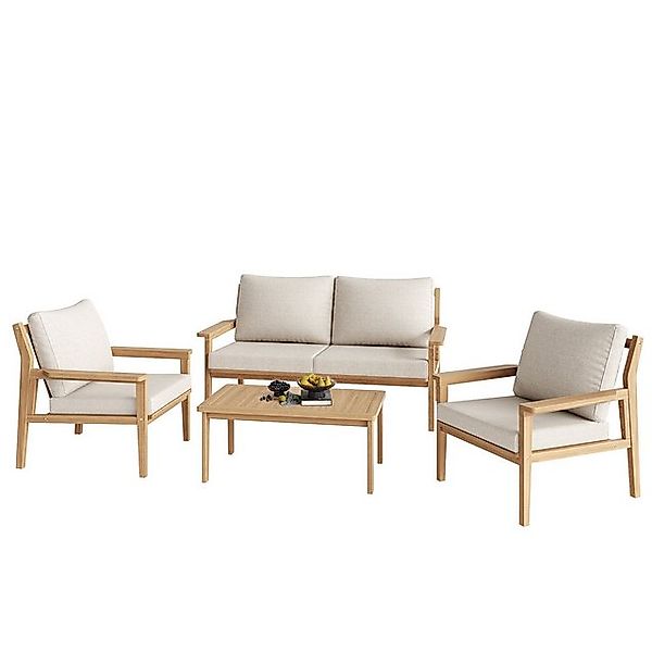 MODFU Sofa Gartenmöbel Set,Outdoor Sofa-Set, Wetterfestes Outdoor Sofa-Set günstig online kaufen