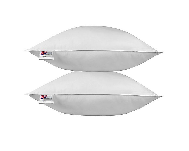 Homescapes Federkissen Kopfkissen 80 x 80 cm, 100% Entenfedern, 2er Set, Fü günstig online kaufen