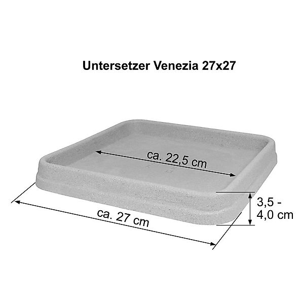 Heimwerkercenter Pflanzkübel MePla Untersetzer Venezia quadrat günstig online kaufen