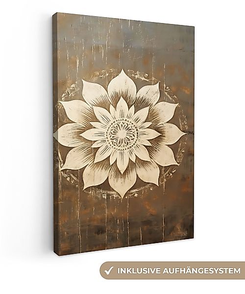 OneMillionCanvasses® Leinwandbild Mandala - Blumen - günstig online kaufen