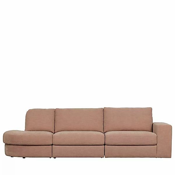 Stoff Modulsofa Rosa in modernem Design drei Sitzplätzen günstig online kaufen