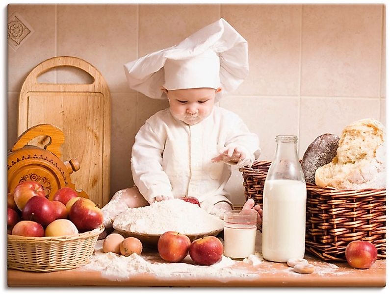 Artland Wandbild »Küche Junge Kind Backen«, Bilder von Kindern, (1 St.), al günstig online kaufen