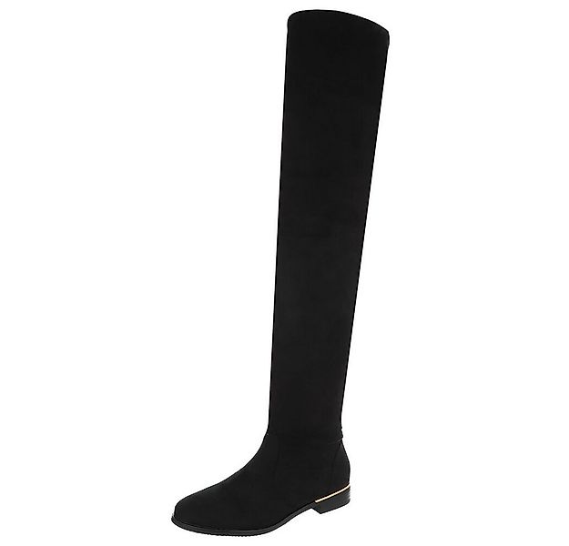 Ital-Design Elegante Overknee-Stiefel aus weichem Material für Damen Stiefe günstig online kaufen