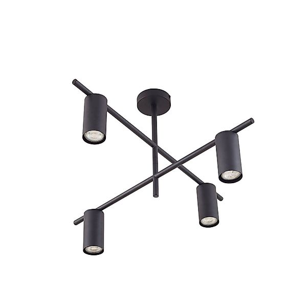 Lindby Deckenleuchten Marilou, Metall, Schwarz IP20, günstig online kaufen