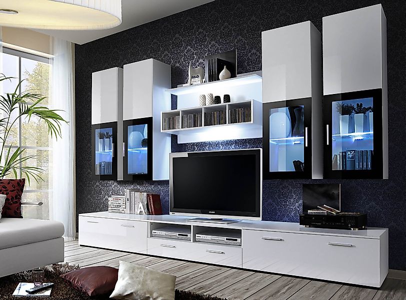 99rooms Wohnwand LIRA 190x300x45 cm, (Wohnmöbel, günstig online kaufen