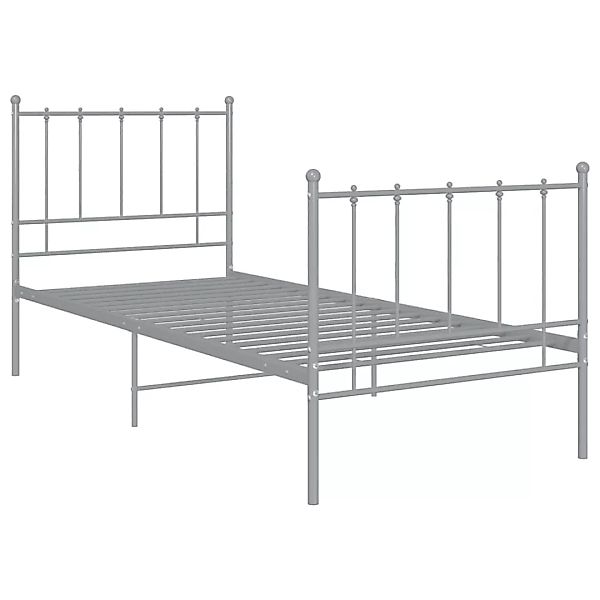 Bett Grau Metall 90x200 Cm günstig online kaufen