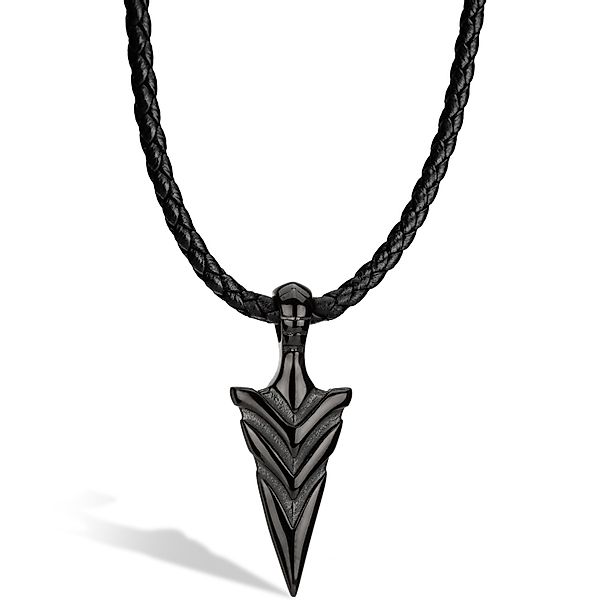 SERASAR Lederband Leder Halskette mit Edelstahl günstig online kaufen