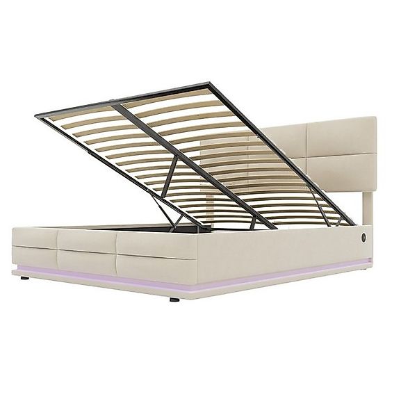 LVHOM Boxbett 140x200cm/160x200cm Bettgestell, Polsterbett/Doppelbett/Staur günstig online kaufen