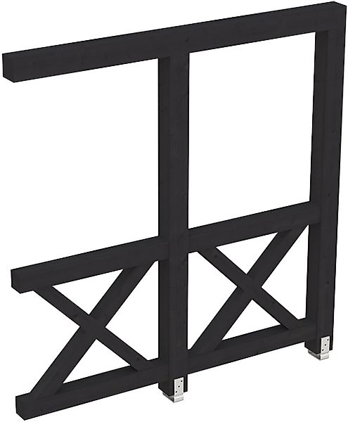 Skanholz Carport-Seitenwand "Andreaskreuz", Wandanbau günstig online kaufen