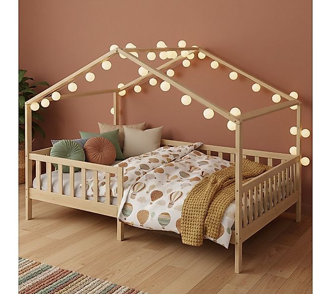 Bellabino Kinderbett Bia mit Rausfallschutz & Lattenrost (natur, optional m günstig online kaufen