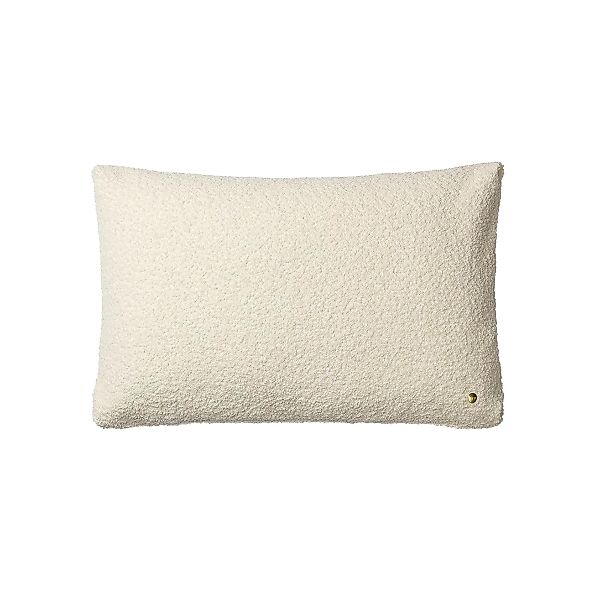 Kissen Clean textil weiß / Bouclé-Wolle - 60 x 40 cm - Ferm Living - Weiß günstig online kaufen