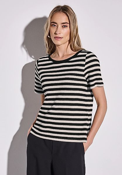 STREET ONE T-Shirt mit Streifen Muster günstig online kaufen