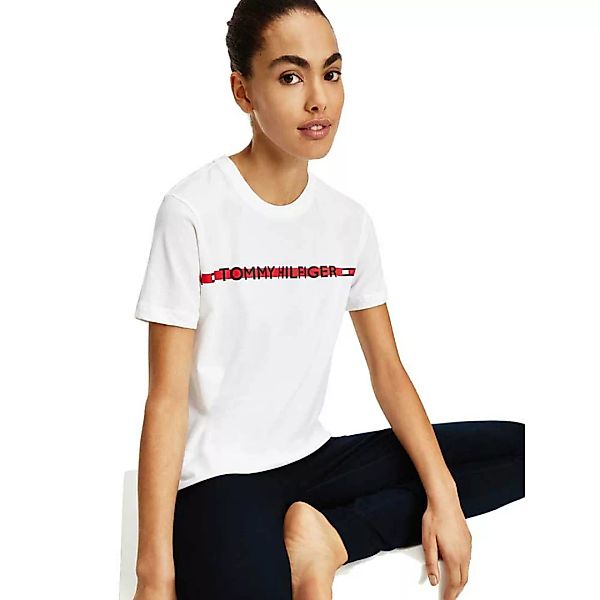 Tommy Hilfiger – Nature Tech – Kurzärmliges T-Shirt in Weiß günstig online kaufen