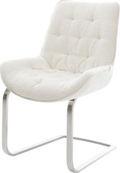 DELIFE Polsterstuhl Taimi-Flex, Freischwinger flach Edelstahl günstig online kaufen